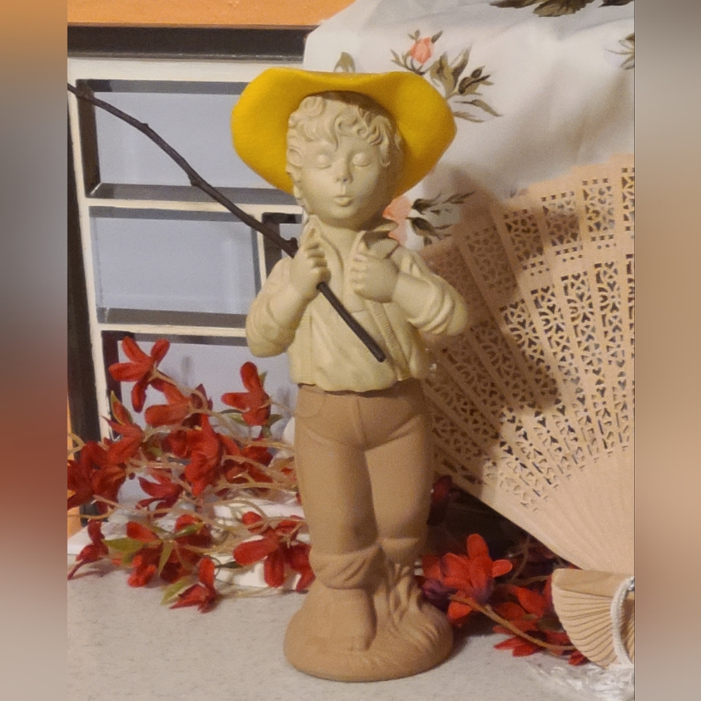 Charming Tan and Yellow Cowboy Figurine collectible avon empty bottle vi…